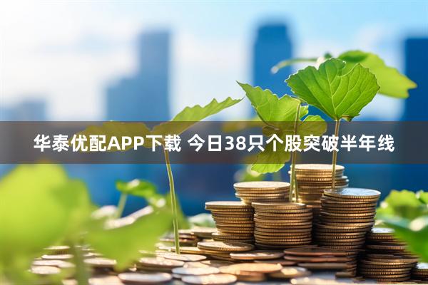 华泰优配APP下载 今日38只个股突破半年线