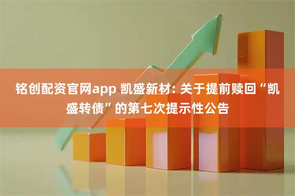 铭创配资官网app 凯盛新材: 关于提前赎回“凯盛转债”的第七次提示性公告